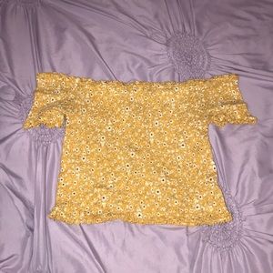 off the shoulder crop top